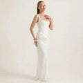 Sleeveless Slim Fit Maxi Dress with Ruched Waist Detail
