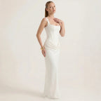 Sleeveless Slim Fit Maxi Dress with Ruched Waist Detail