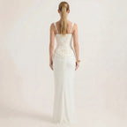 Sleeveless Slim Fit Maxi Dress with Ruched Waist Detail
